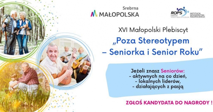 Kolejna odsłona Plebiscytu „Poza Stereotypem - Seniorka i Senior Roku” – zgłoś kandydata do nagrody!