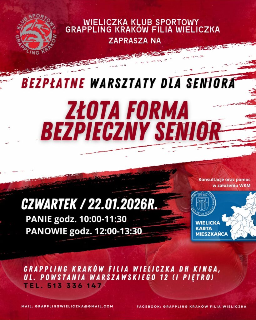 „Złota Forma – Bezpieczny Senior” - otwarte warsztaty samoobrony z elementami boksu