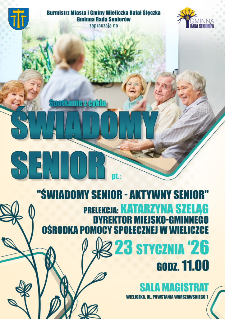 Zapraszamy na spotkanie „Świadomy Senior – Aktywny Senior
