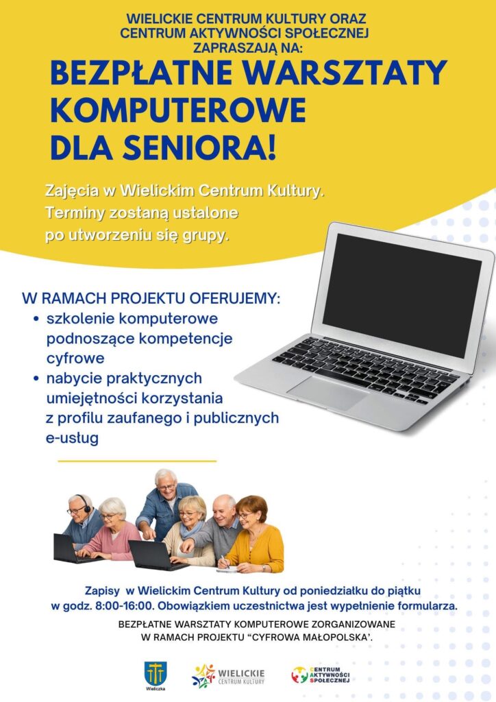 Bezpłatne warsztaty komputerowe dla seniorów