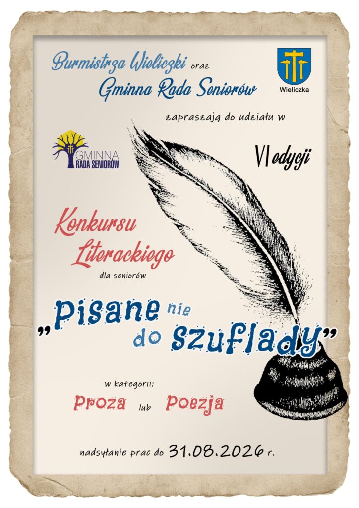 Konkurs literacki „Pisane nie do szuflady” 